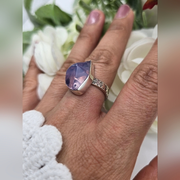 ♥️ LAVENDER MOUNTAIN STERLING SILVER RING - Picture 4 of 9